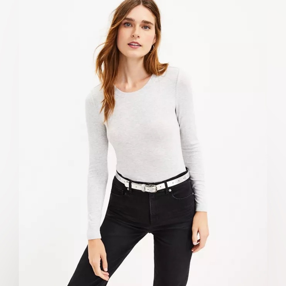 LOFT Long Sleeve Scoop Neck Tee